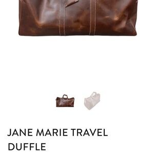Jane Marie Travel Duffel Bag - Brown Leather